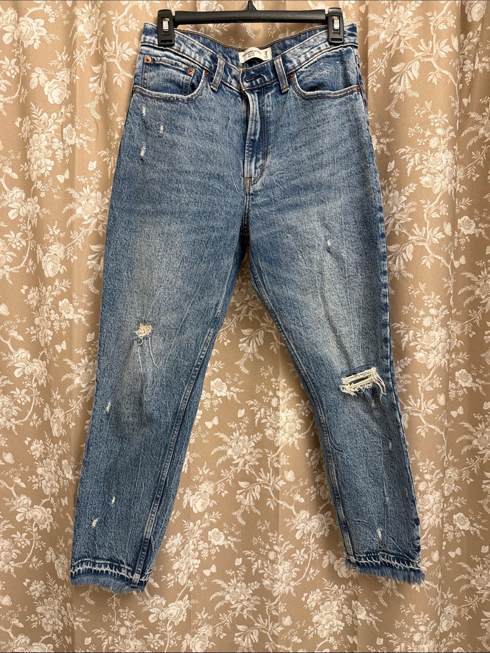 Mid Blue Straight Leg Jeans